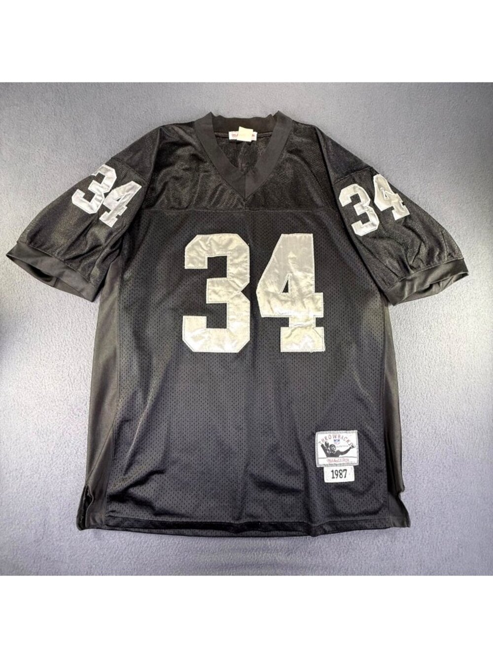 Mitchell & Ness LA Raiders Bo Jackson Throwback Black/Silver Jersey 46 (XL)